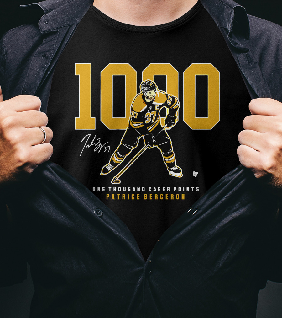 1000 One Thousand Career Points Patrice Bergeron T-Shirt