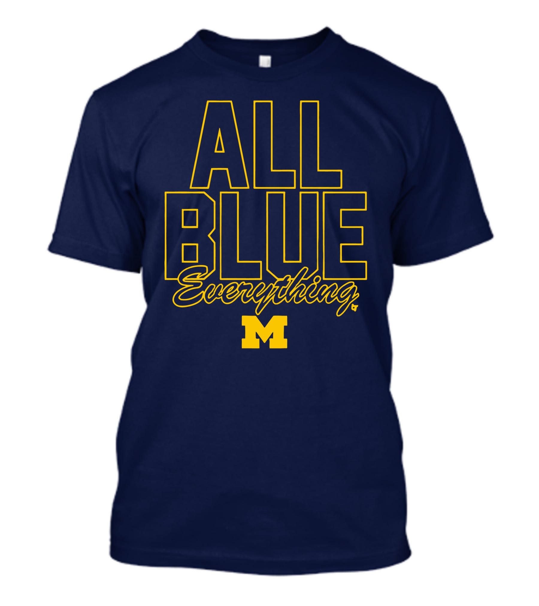 Michigan Wolverines Football All Blue Everything T-Shirt