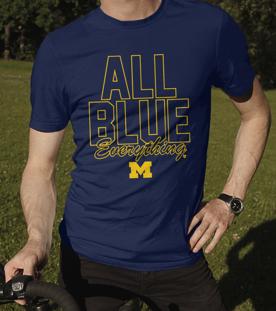 Michigan Wolverines Football All Blue Everything T-Shirt