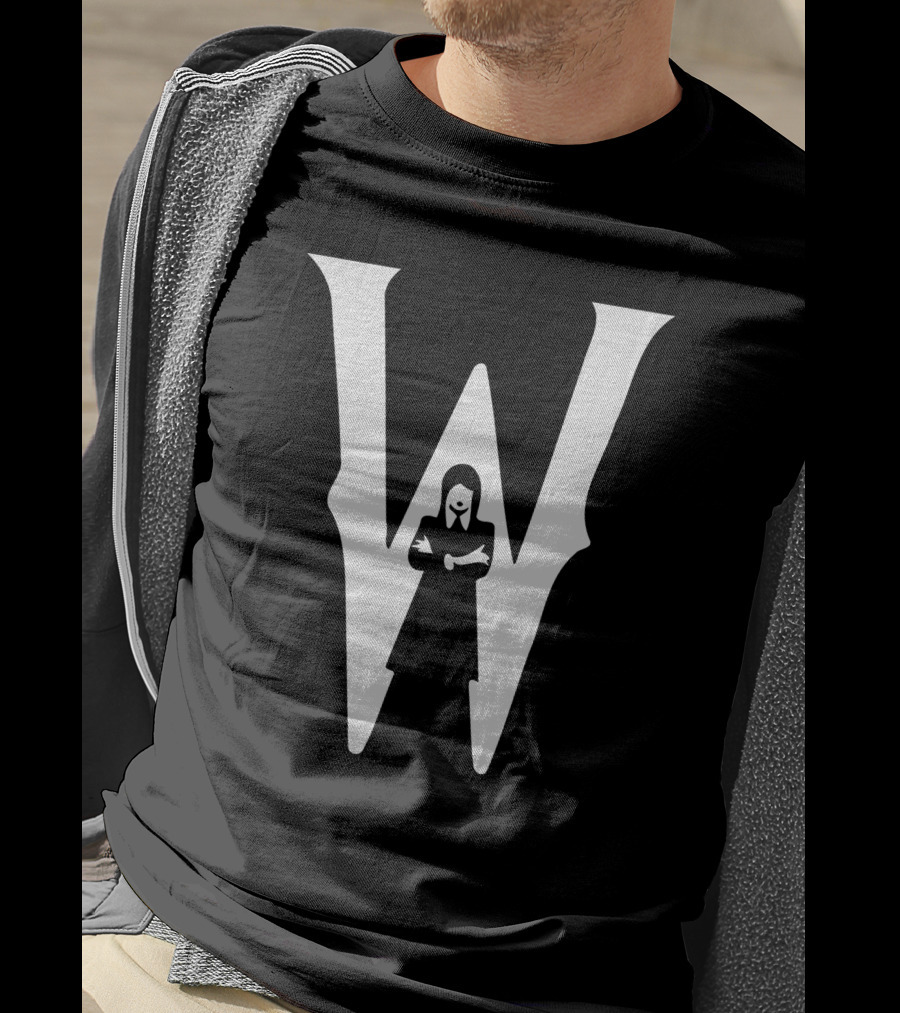 Wednesday Addams Nevermore Trending TV Series Iconic 'W' Logo T-Shirt