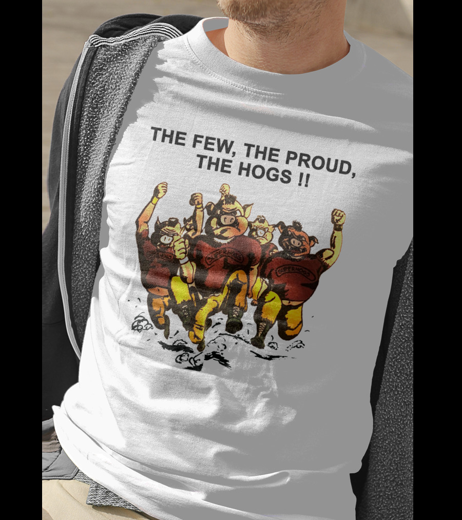The Few The Proud The Hogs Superhogs Running Cartoon Group T-Shirt