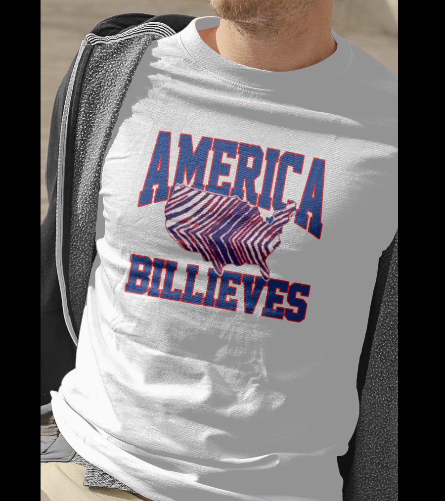 America Billieves Map Zubaz T-Shirt