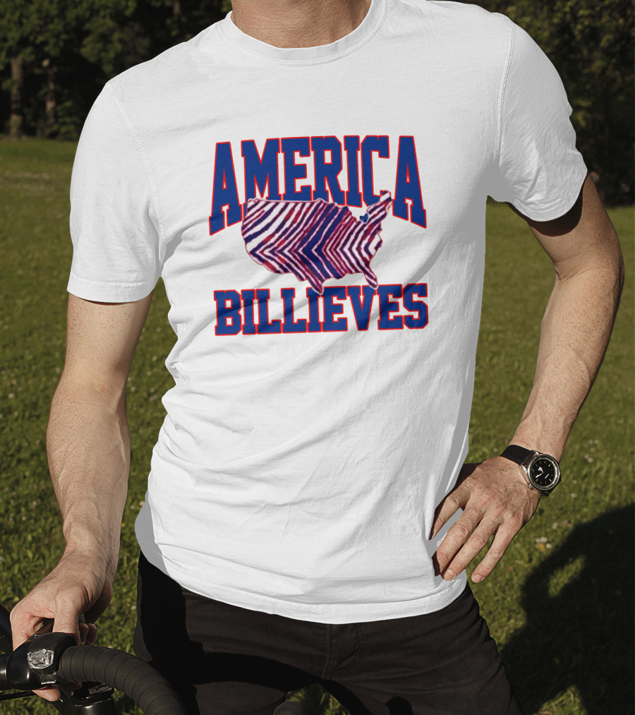 America Billieves Map Zubaz T-Shirt
