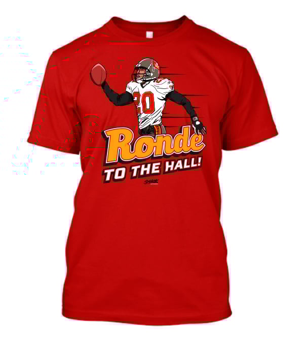Ronde Barber Tampa Bay Buccaneers Hall Of Fame T-Shirt