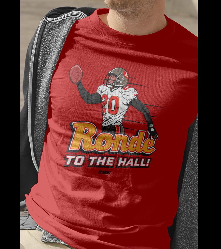 Ronde Barber Tampa Bay Buccaneers Hall Of Fame T-Shirt