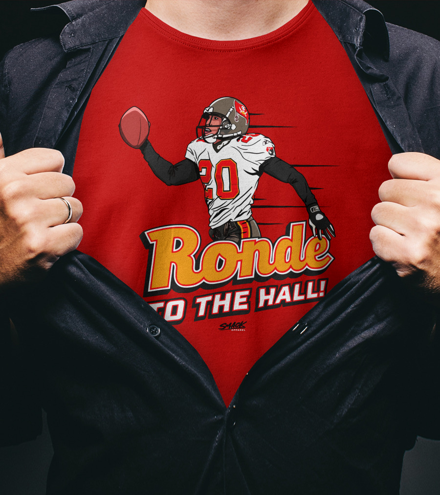 Ronde Barber Tampa Bay Buccaneers Hall Of Fame T-Shirt