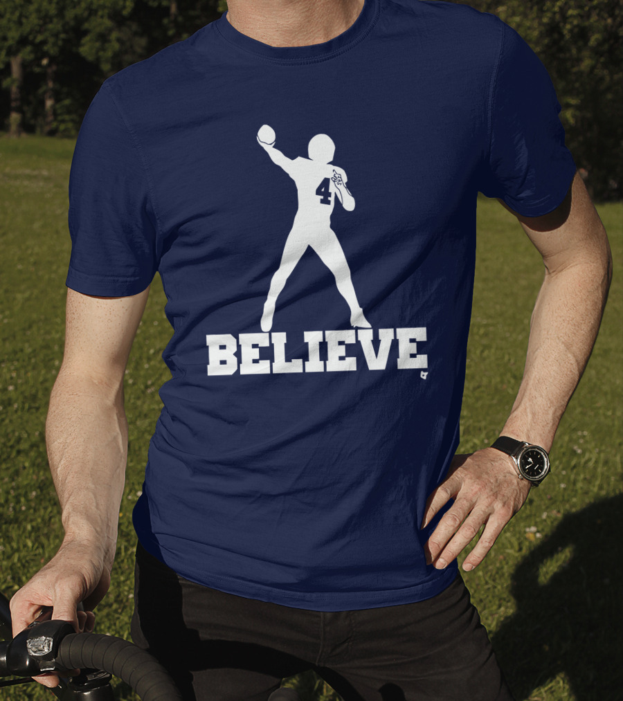 Dak Prescott Number 4 Believe Football T-Shirt