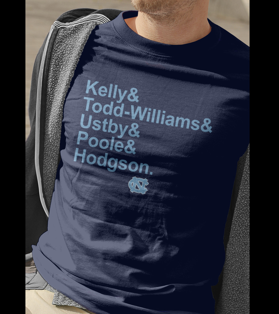 UNC Basketball Kelly Todd-Williams Ustby Poole Hodgson Names T-Shirt