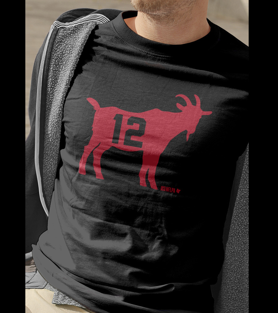 Tom Brady 12 NFLPA Goat T-Shirt