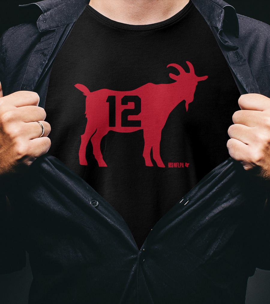 Tom Brady 12 NFLPA Goat T-Shirt