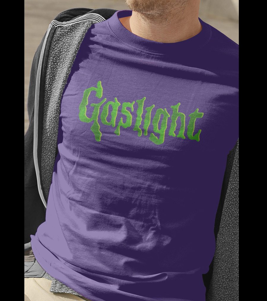 Gaslight Green Slime Retro Gothic Typography T-Shirt