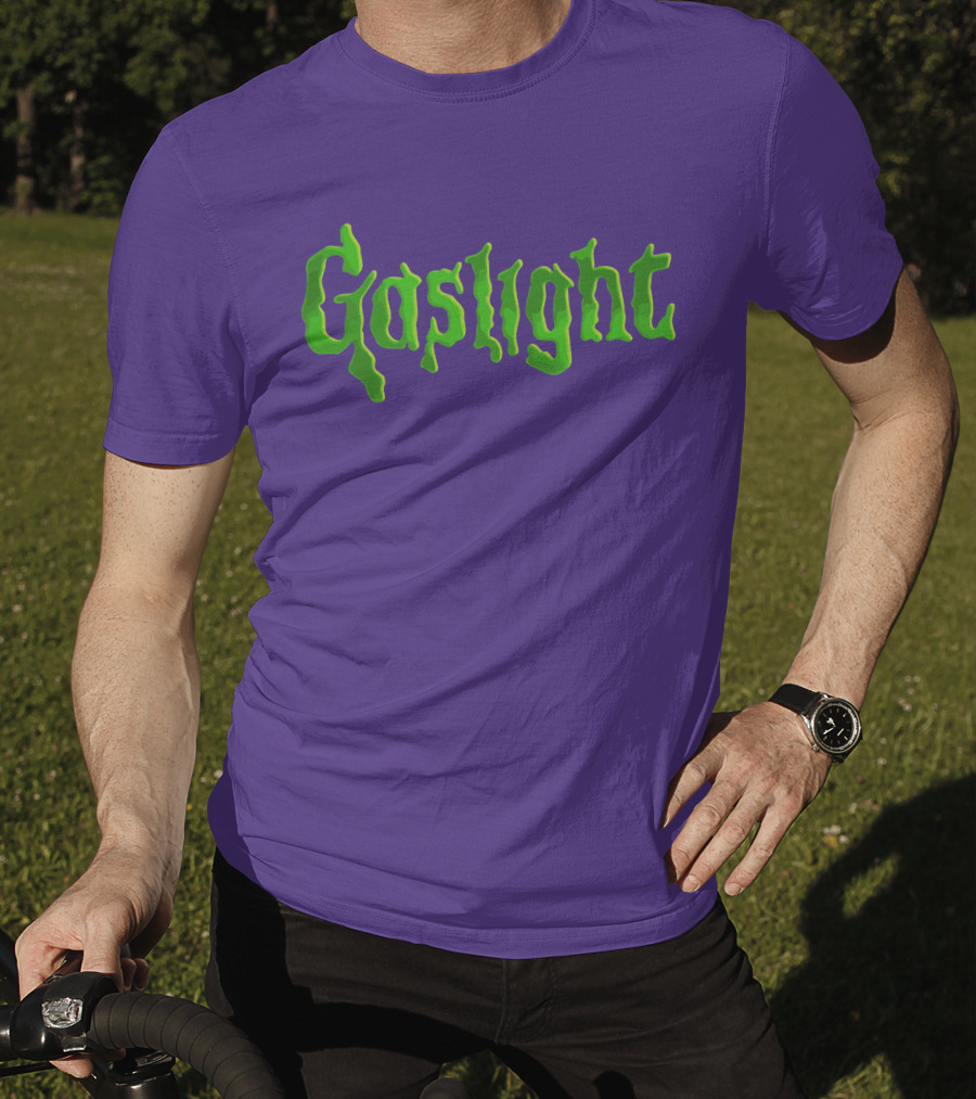 Gaslight Green Slime Retro Gothic Typography T-Shirt