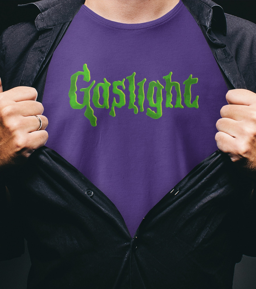 Gaslight Green Slime Retro Gothic Typography T-Shirt