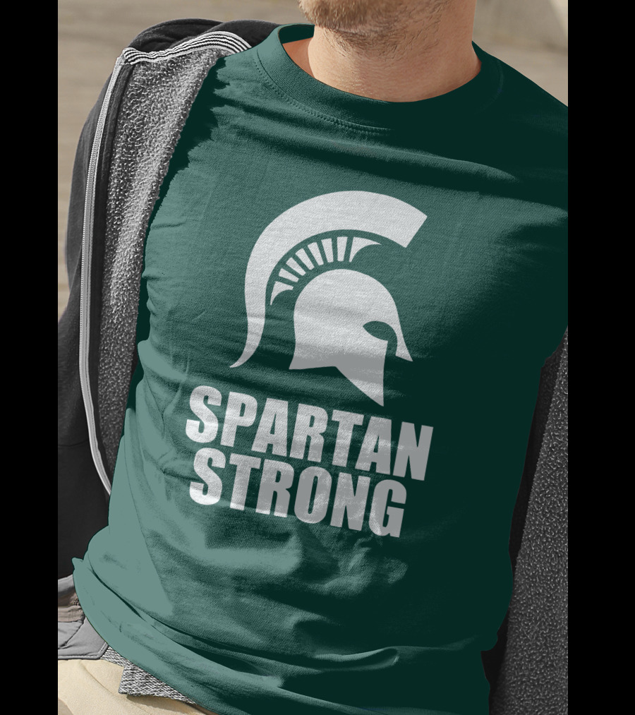 Spartan Strong MSU Helmet T-Shirt