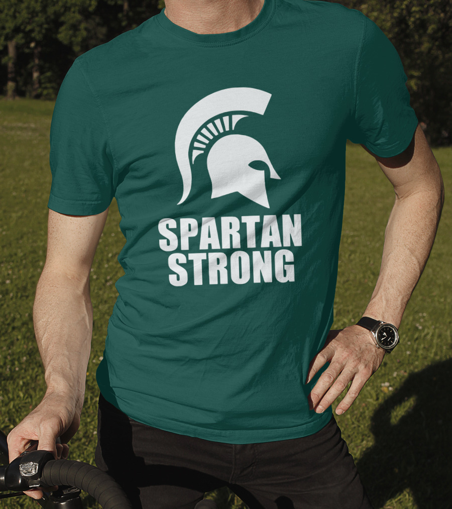 Spartan Strong MSU Helmet T-Shirt