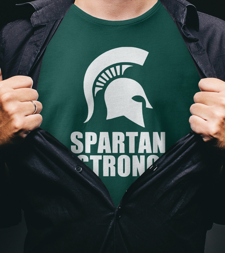 Spartan Strong MSU Helmet T-Shirt