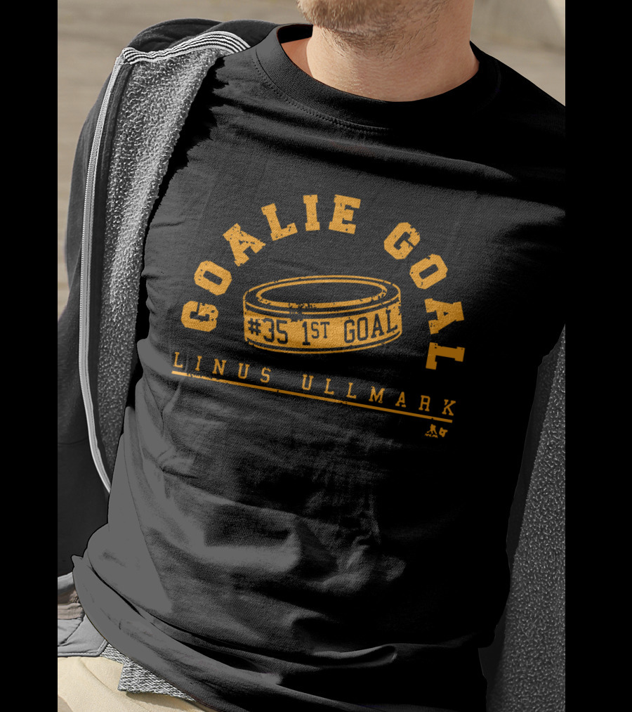 Linus Ullmark Goalie Goal #35 1st Goal T-Shirt