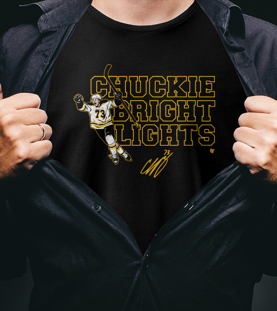 CHUCKIE BRIGHT LIGHTS Charlie McAvoy 73 T-Shirt