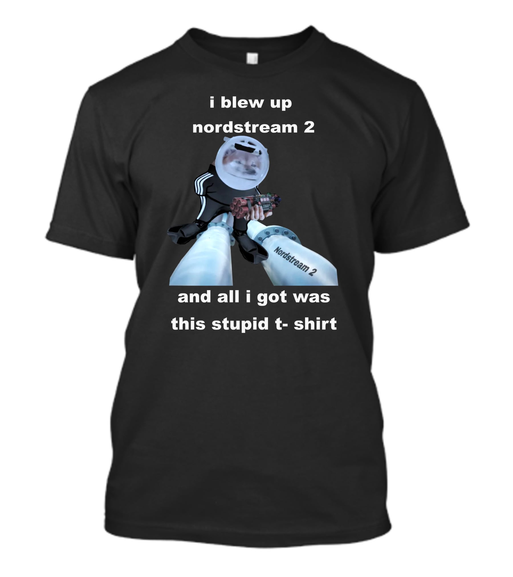 Nafo Nordstream 2 Meme With Character анд Stripes T-Shirt