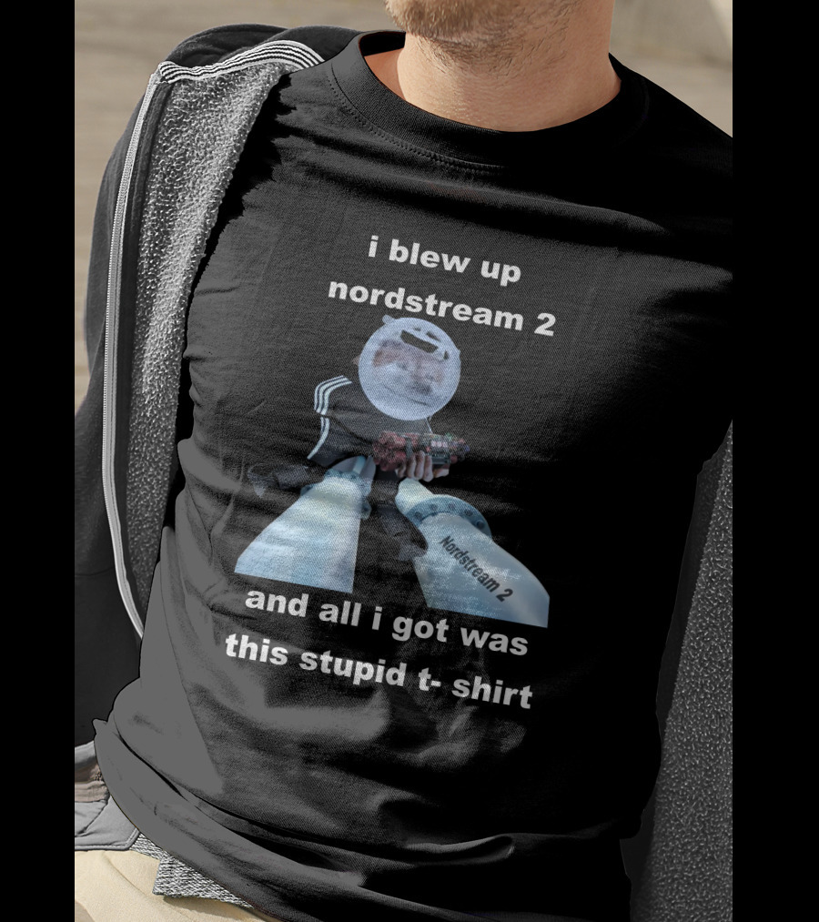 Nafo Nordstream 2 Meme With Character анд Stripes T-Shirt