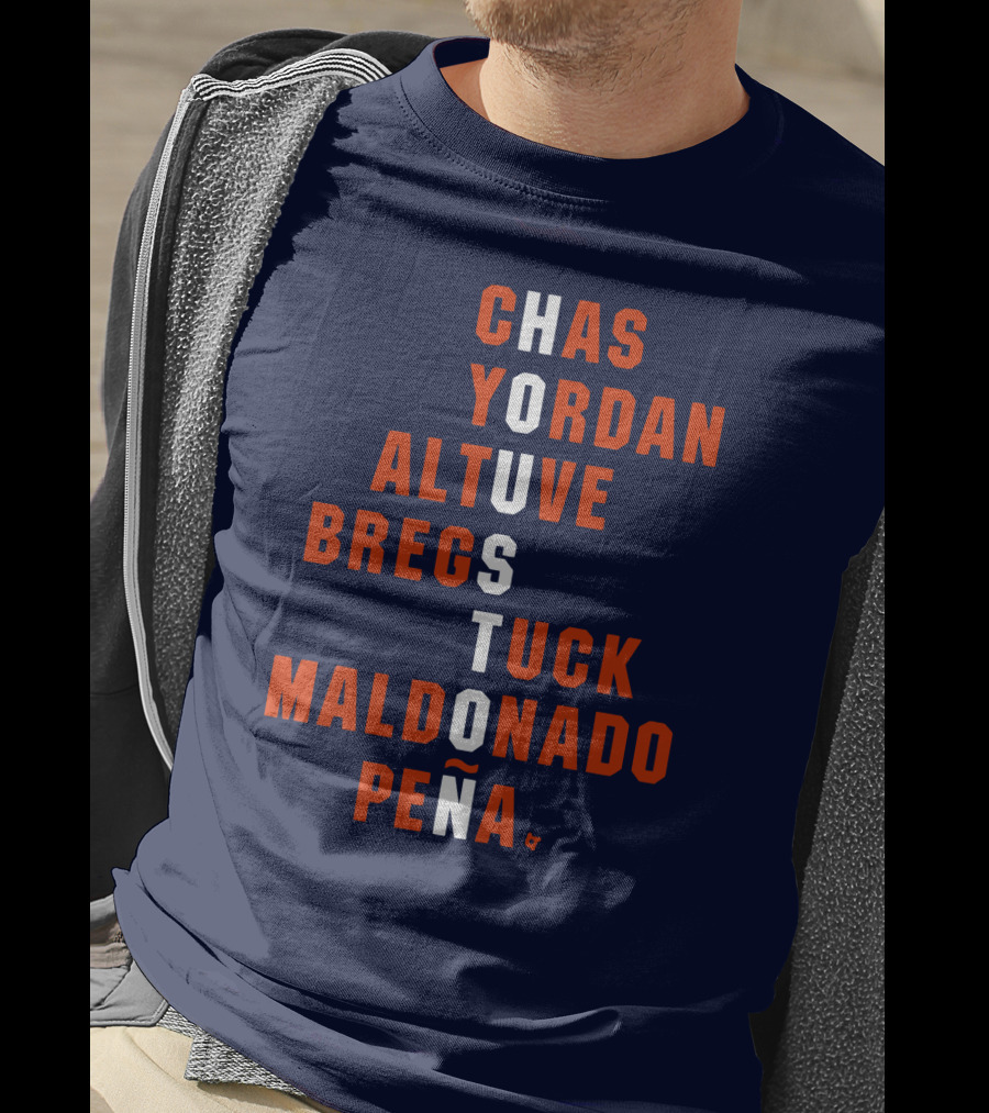 Houston Chas Yordan Altuve Bregs Tuck Maldonado Peña Names T-Shirt