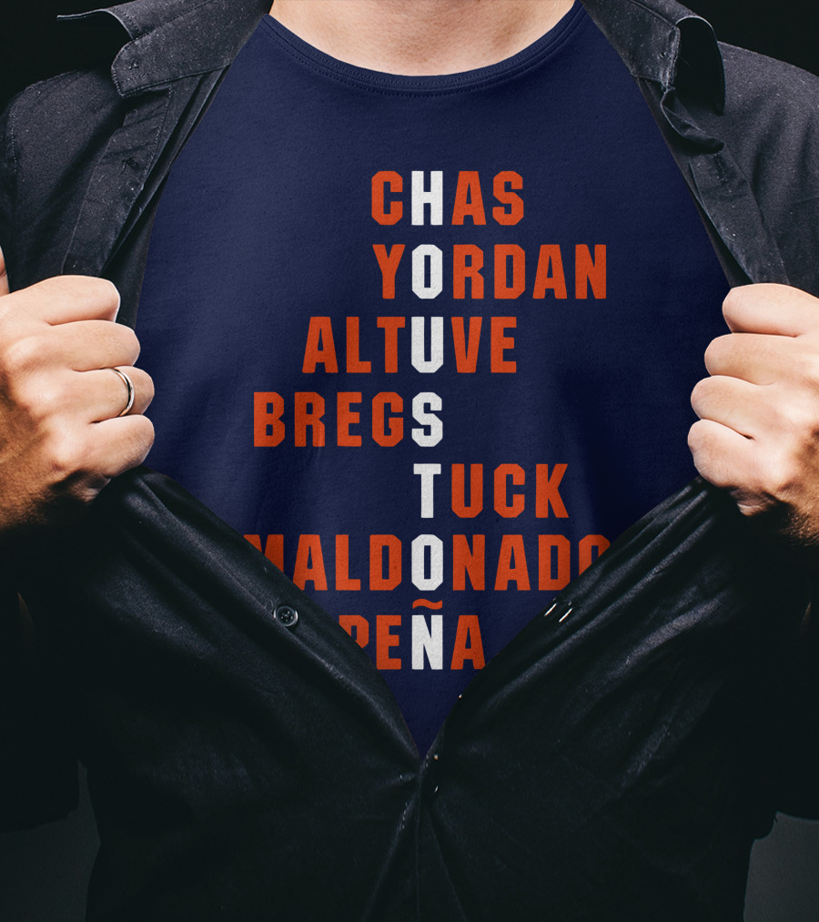 Houston Chas Yordan Altuve Bregs Tuck Maldonado Peña Names T-Shirt