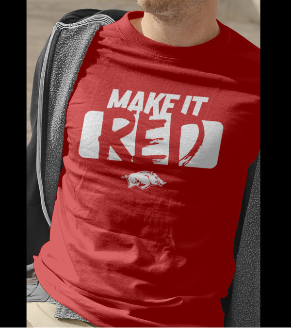 Make It Red Arkansas Razorbacks Bold Team Spirit T-Shirt