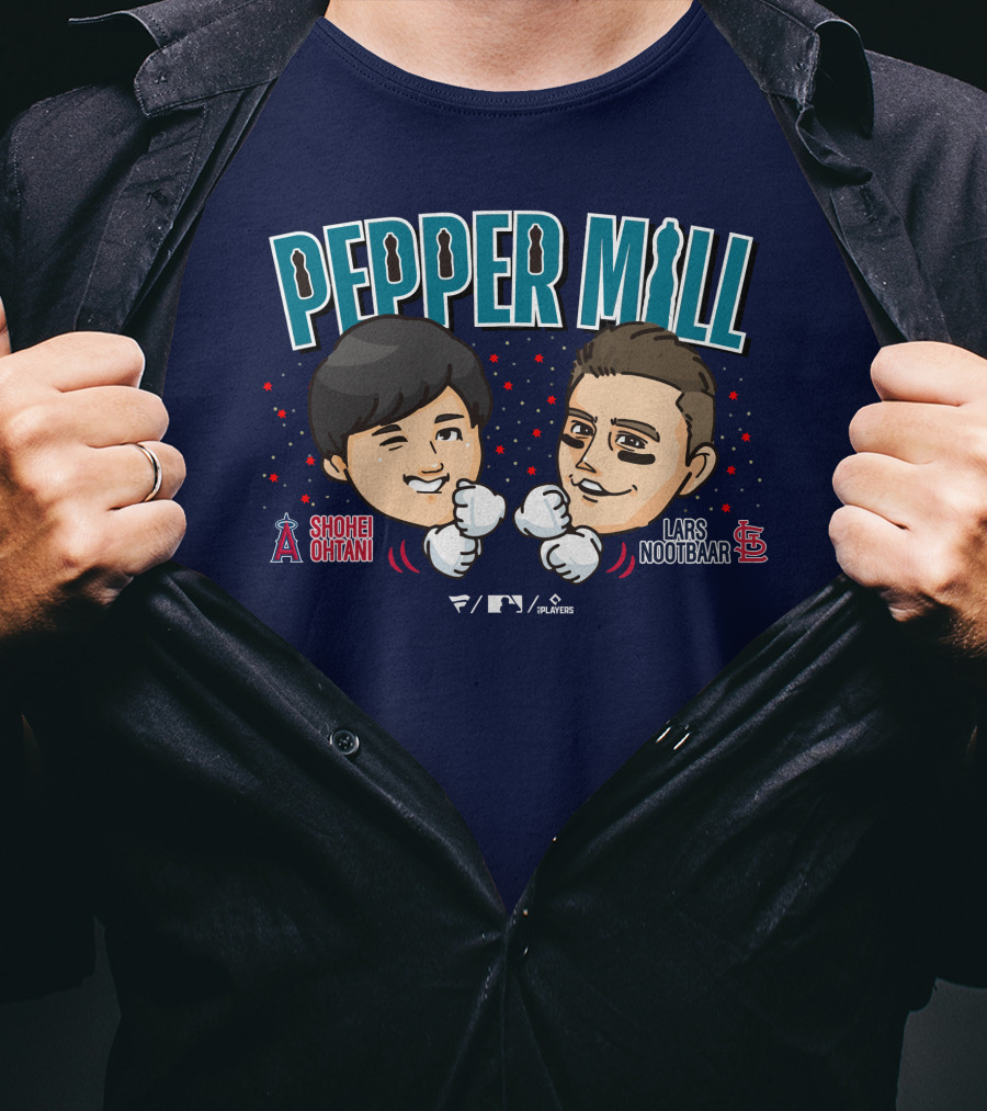 PEPPER MILL Shohei Ohtani Lars Nootbaar MLB Players T-Shirt