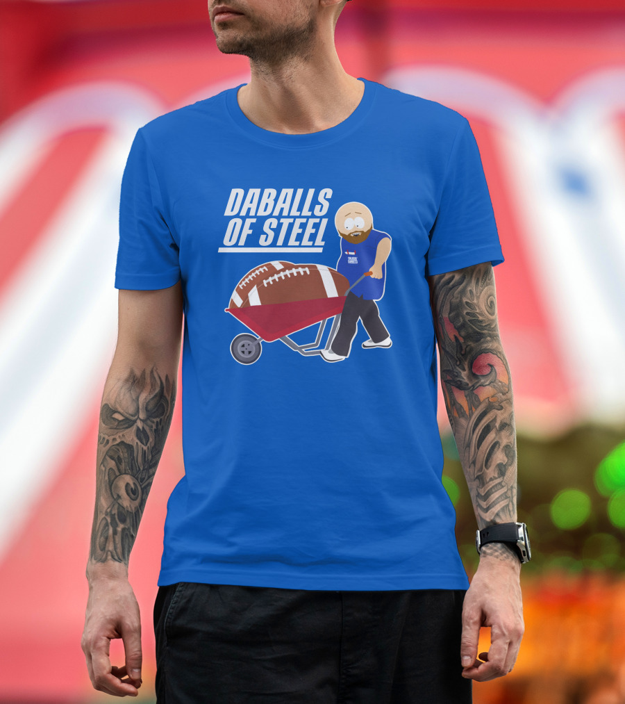 Daballs of Steel Wheelbarrow Football Carrying Soccer Player T-Shirt