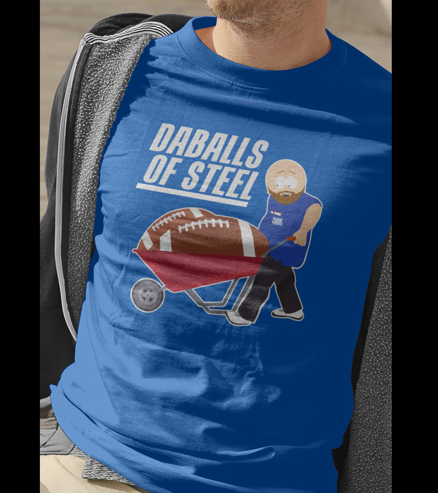 Daballs Of Steel Wheelbarrow Football Carrying Soccer Player T-Shirt