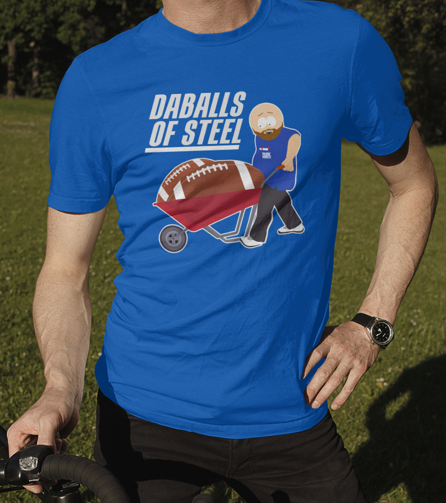 Daballs Of Steel Wheelbarrow Football Carrying Soccer Player T-Shirt