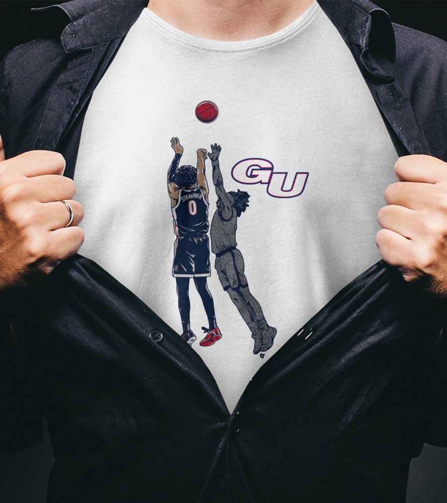 Gonzaga Basketball Julian Strawther Iconic Game-Winning Shot GU T-Shirt