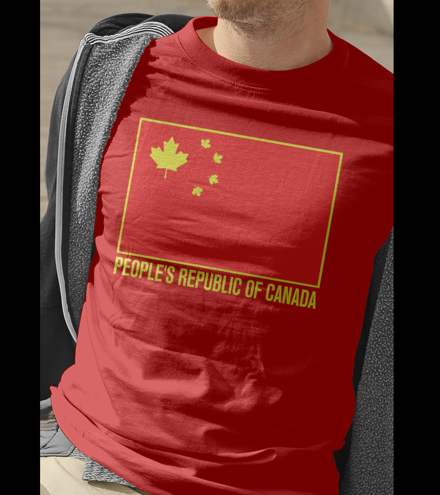 W Brett Wilson People's Republic Of Canada Chinese Flag Red Maple Leaves T-Shirt