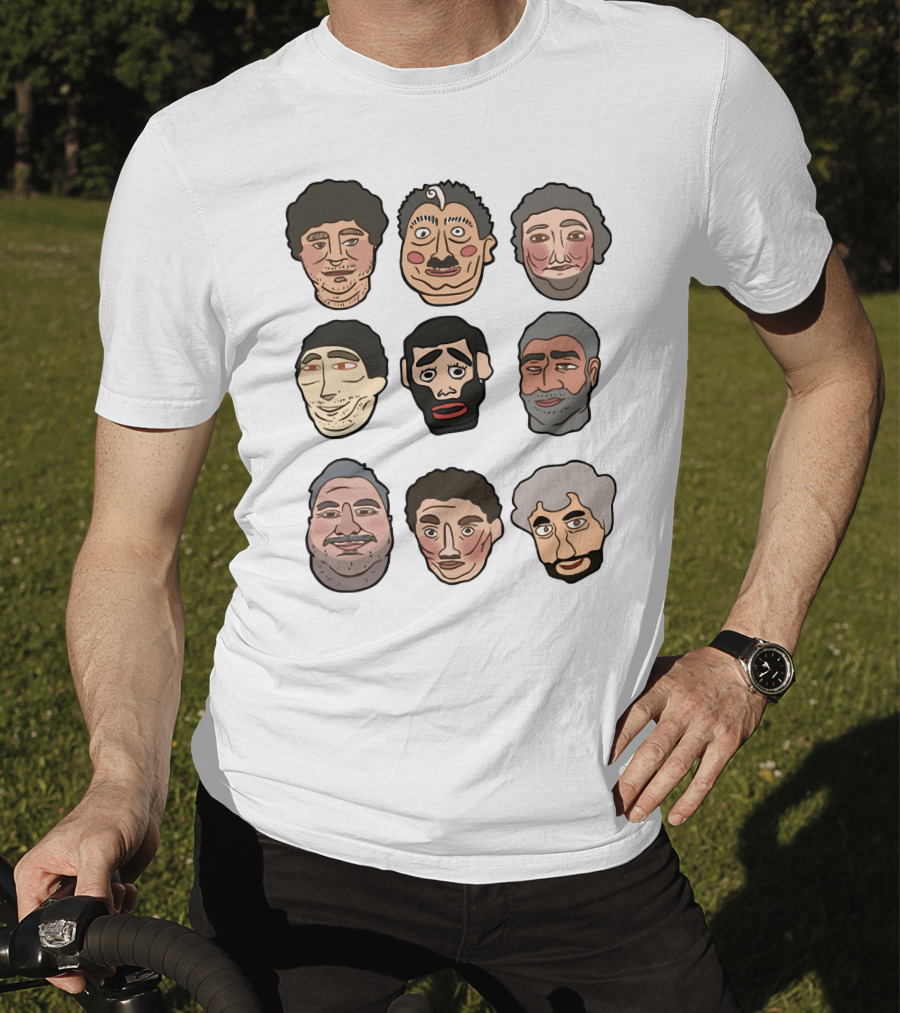 H3 Podcast Faces Characters T-Shirt