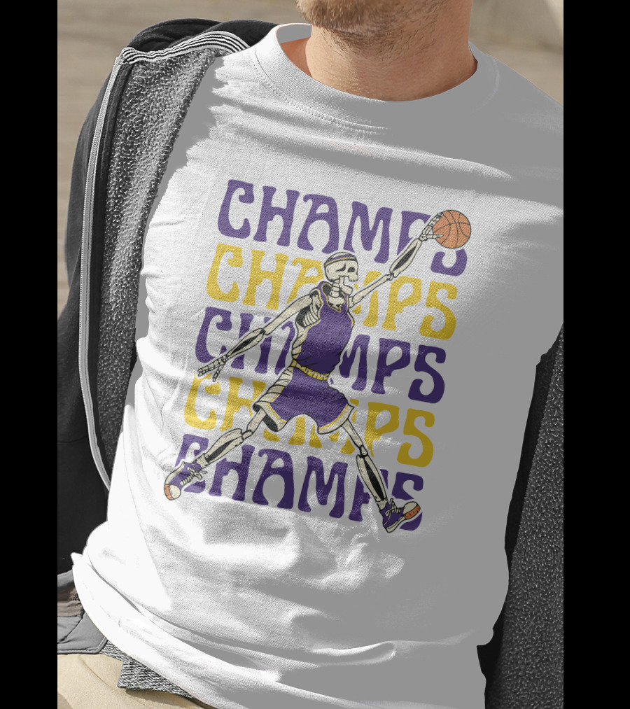Skeleton Basketball Champs Baton Rouge T-Shirt