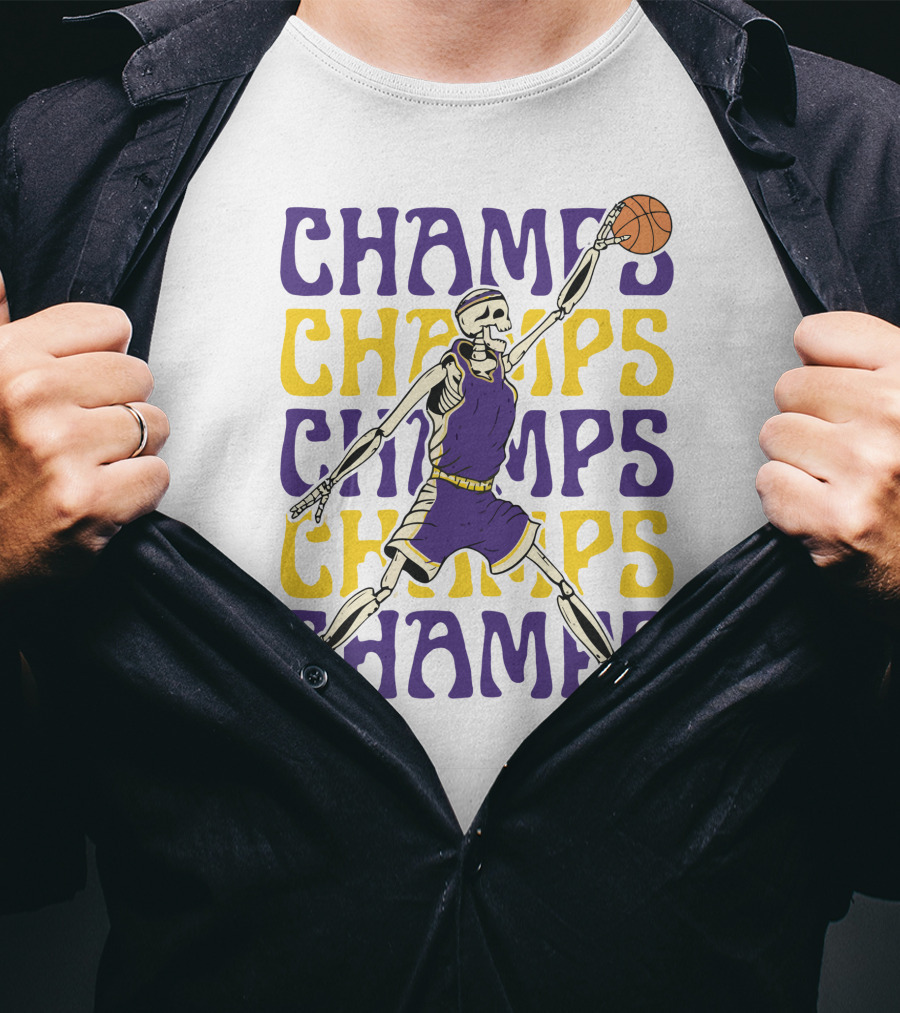 Skeleton Basketball Champs Baton Rouge T-Shirt