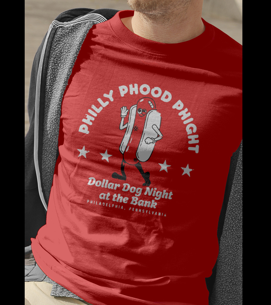 Philly Phood Phight Dollar Dog Night At The Bank Philadelphia Pennsylvania T-Shirt