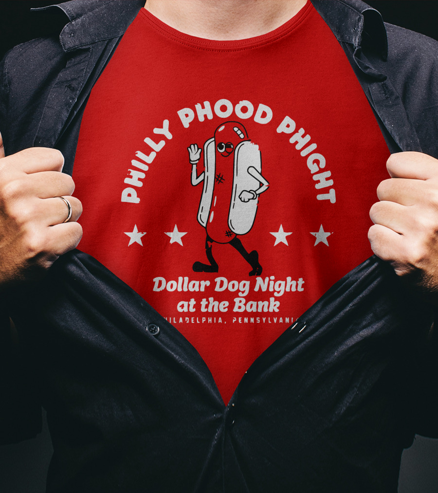 Philly Phood Phight Dollar Dog Night At The Bank Philadelphia Pennsylvania T-Shirt