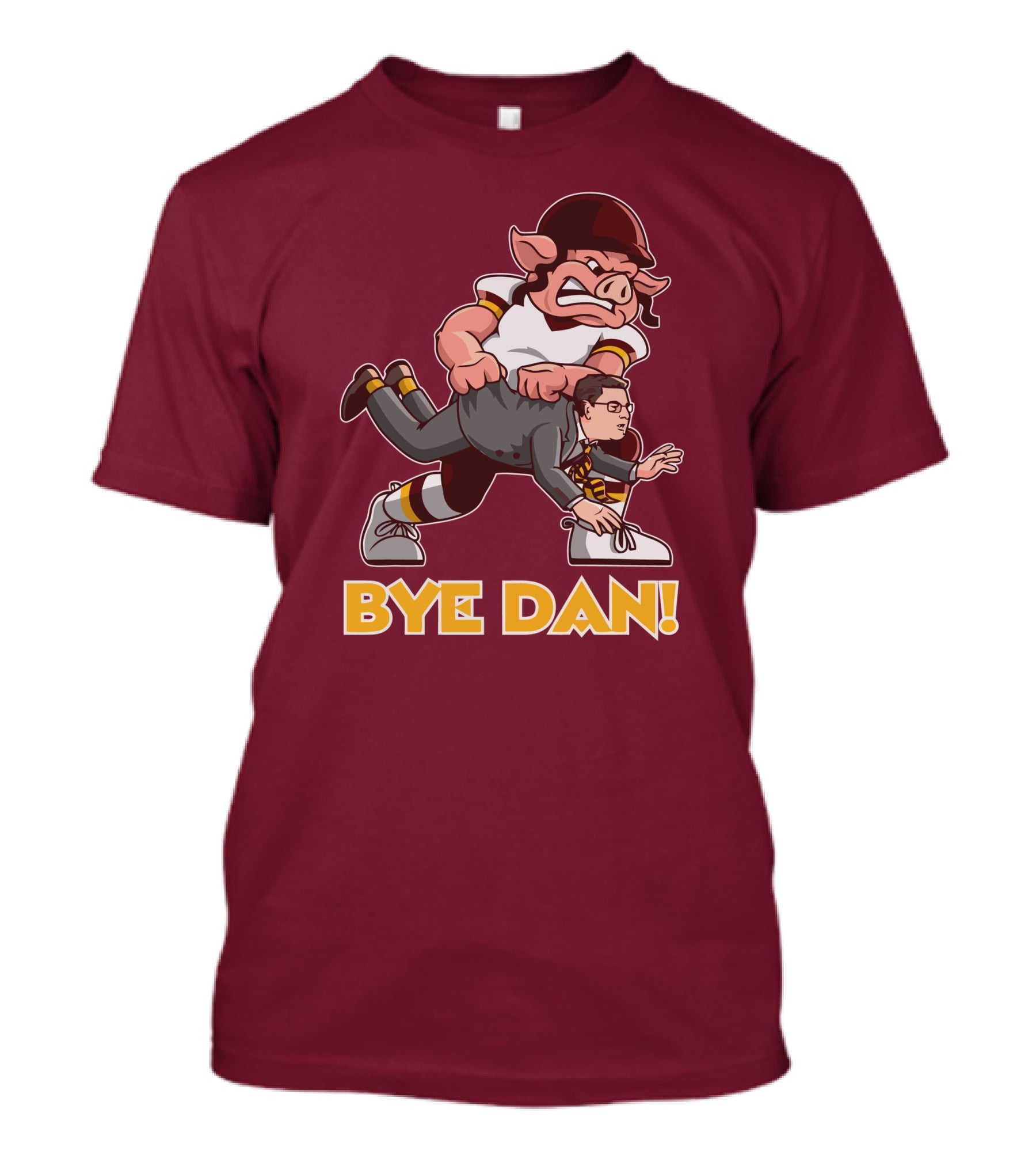 BYE DAN Football Pig Player Carrying A Man T-Shirt