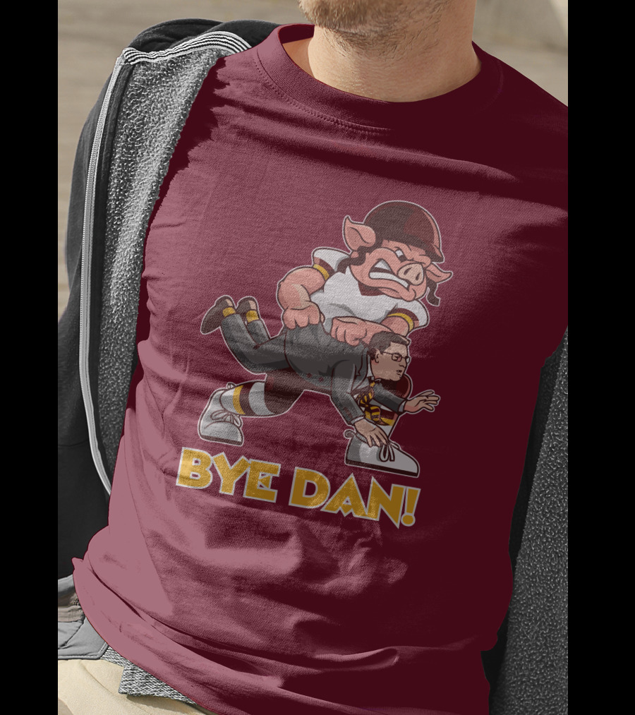 BYE DAN Football Pig Player Carrying A Man T-Shirt