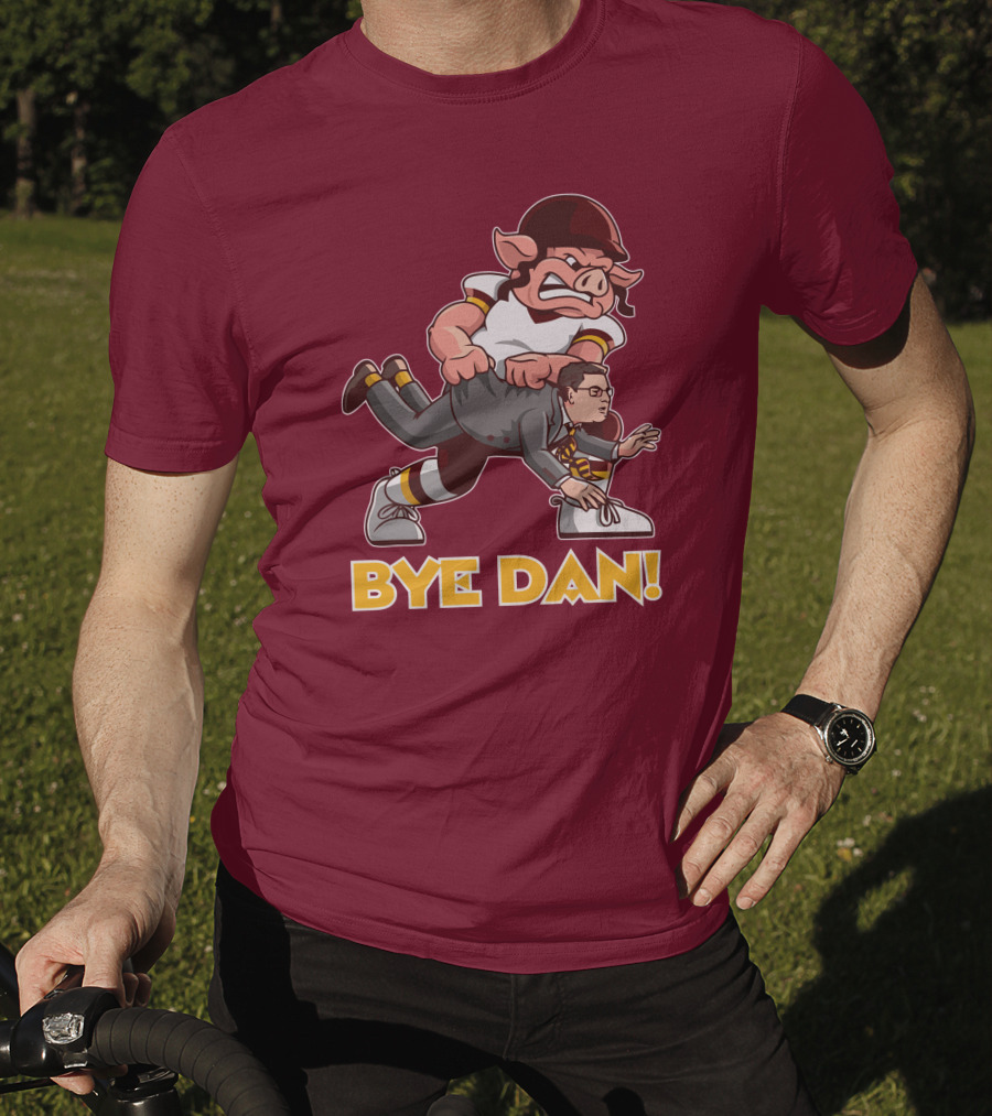 BYE DAN Football Pig Player Carrying A Man T-Shirt