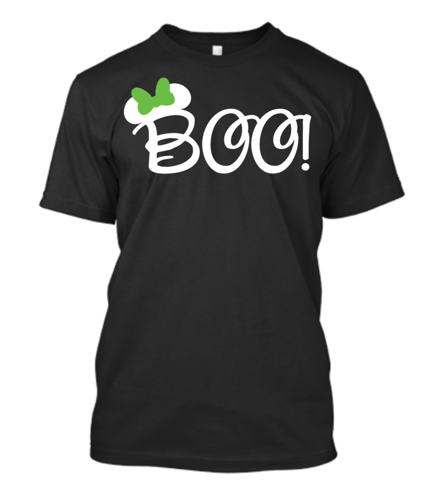 Boo Green Bow Halloween Cartoon Relaxed Fit T-Shirt