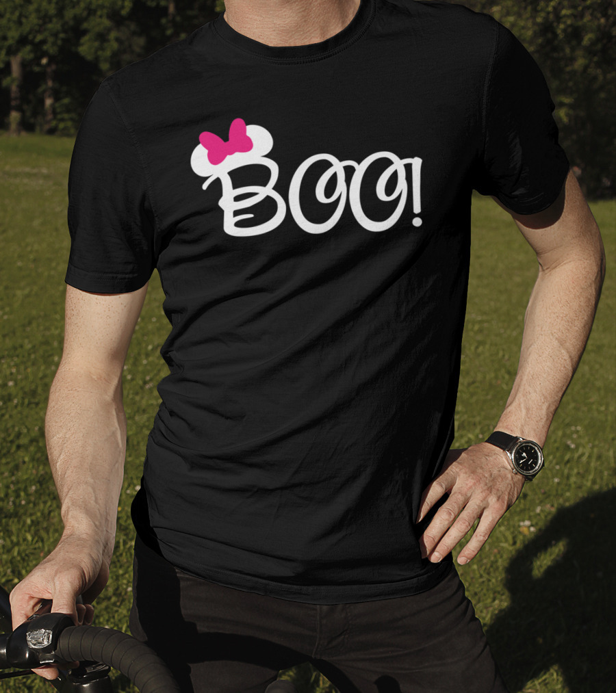 Boo Pink Bow Halloween Relaxed Fit T-Shirt