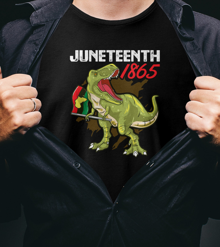 Juneteenth 1865 T-Rex African Freedom Day T-Shirt