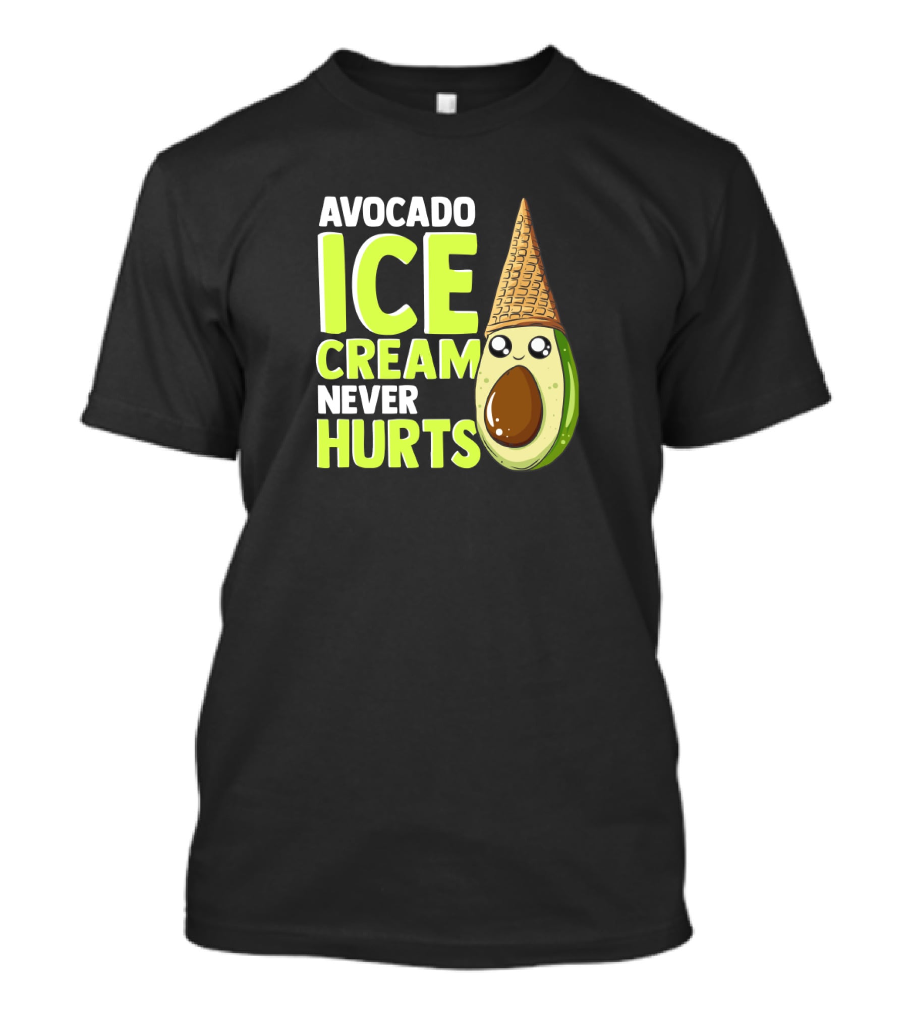 Avocado Ice Cream Never Hurts Ice Cream Lover T-Shirt