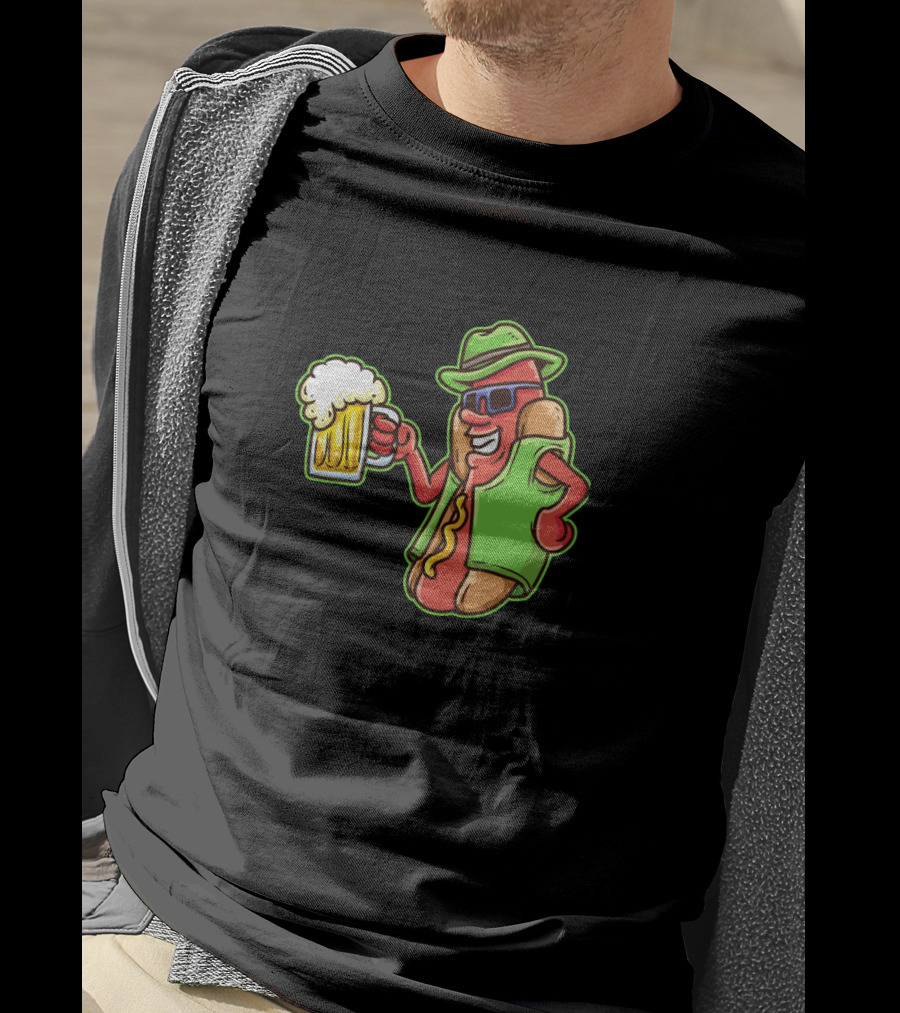 Oktoberfest Beer Hotdog Bratwurst German T-Shirt