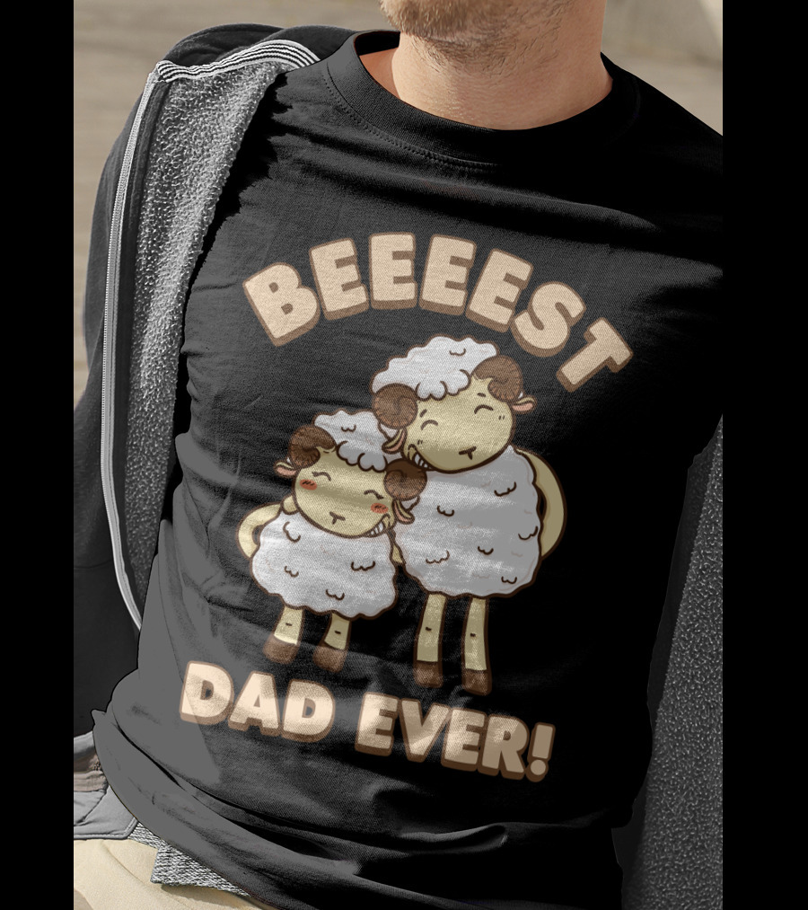 Beeeest Dad Ever Kawaii Sheep T-Shirt