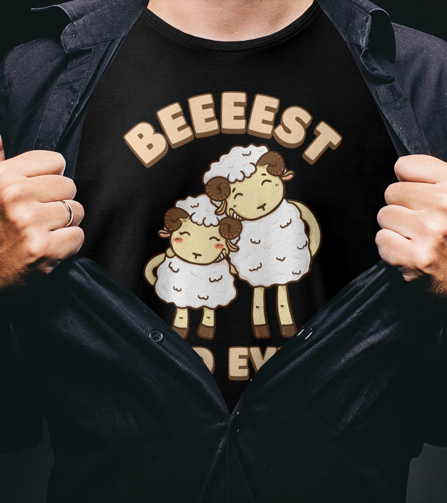 Beeeest Dad Ever Kawaii Sheep T-Shirt