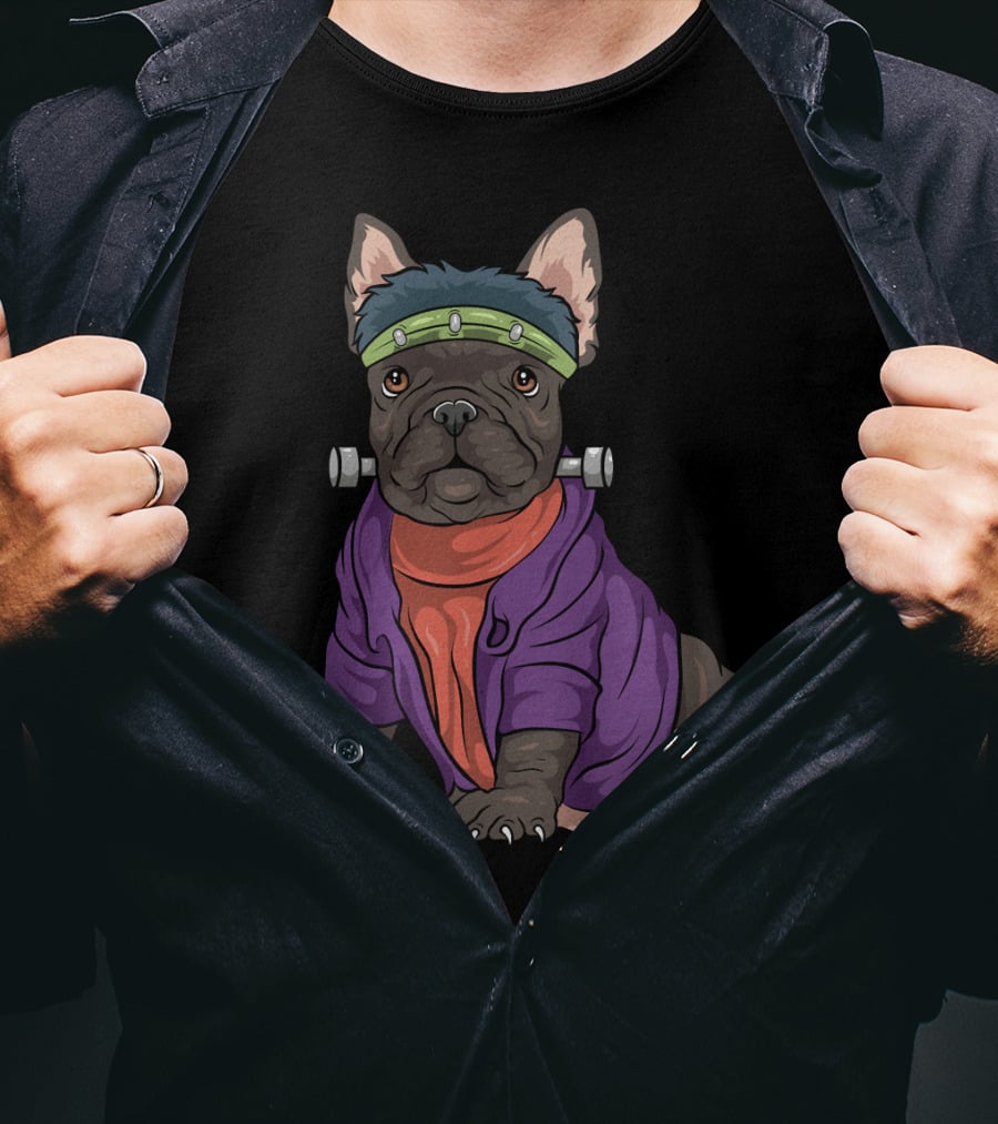 French Bulldog Frankenstein Costume Funny Dog Halloween T-Shirt