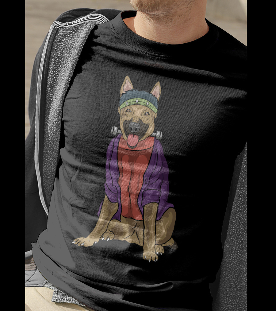 German Shepherd Frankenstein Monster Dog Halloween Humor T-Shirt